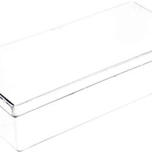 Pioneer Plastics 082C Clear Rectangular Plastic Container, 6.75" W x 3.1875" D x 1.625" H