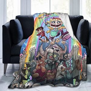 qualet star vs the forces of evil ultra-soft micro fleece blanket home decor throw lightweight for couch bed sofa 50″x40″