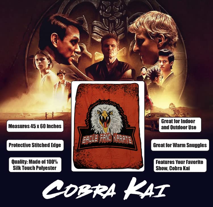 Cobra Kai Fang Fleece Throw Blanket