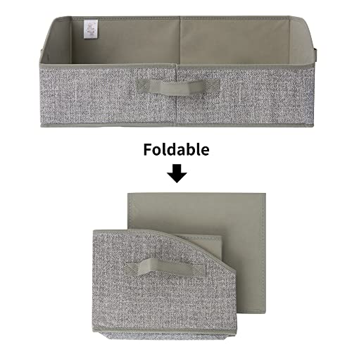 GRANNY SAYS Bundle of 3-Pack Gray Rectangular Storage Bins & 3-Pack Gray Trapezoid Storage Bins