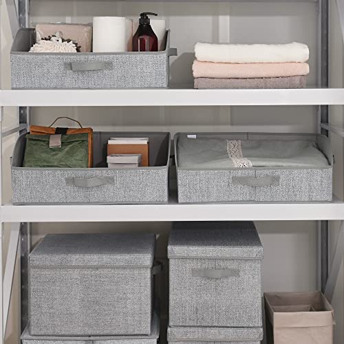 GRANNY SAYS Bundle of 3-Pack Gray Rectangular Storage Bins & 3-Pack Gray Trapezoid Storage Bins