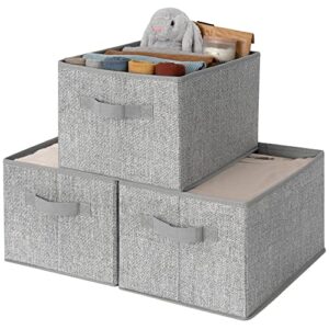 GRANNY SAYS Bundle of 3-Pack Gray Rectangular Storage Bins & 3-Pack Gray Trapezoid Storage Bins