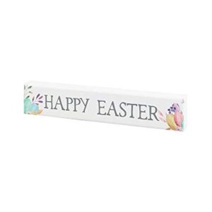 Collins Painting 'Happy Easter' Mini Floral Shelf Sitter White 8 L x 1.5 H x 0.75 D (Inches)