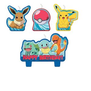 amscan pokemon birthday character candle set – 4 pcs, 172408
