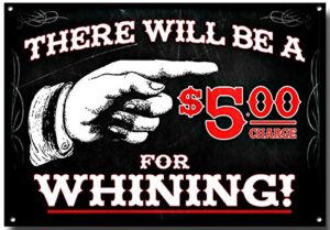 gedsing  tattoo metal sign, 5 dolla whining charge,funny,novelty,tattoo parlour sign,ink pub club cafe bar home wall art decoration poster retro 8×12 inches
