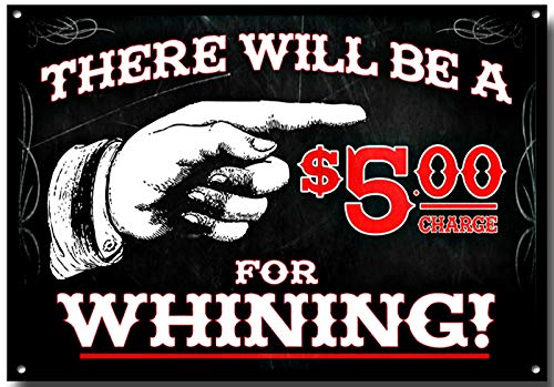 GEDSING  Tattoo Metal Sign, 5 Dolla Whining Charge,Funny,Novelty,Tattoo Parlour Sign,Ink Pub Club Cafe bar Home Wall Art Decoration Poster Retro 8x12 Inches