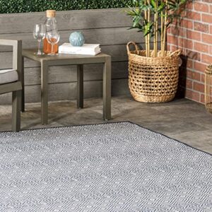 nuLOOM Paloma Abstract Geometric Indoor/Outdoor Area Rug, 4' x 6', Navy