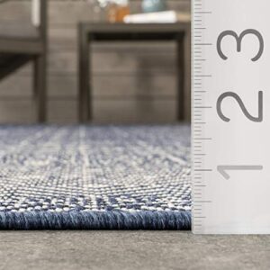 nuLOOM Paloma Abstract Geometric Indoor/Outdoor Area Rug, 4' x 6', Navy