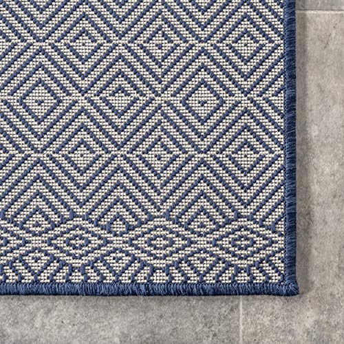 nuLOOM Paloma Abstract Geometric Indoor/Outdoor Area Rug, 4' x 6', Navy