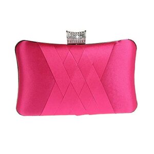 ro rox francesca retro vintage crystal evening prom party box clutch handbag bag – pink