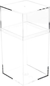 pioneer plastics 036c clear tall rectangular plastic container, 2.75″ w x 2.625″ d x 5.75″ h, pack of 4