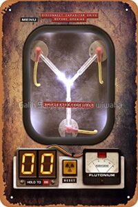 niumowang metal sign – steampunk rustic flux capacitor tin poster 12 x 8 inches