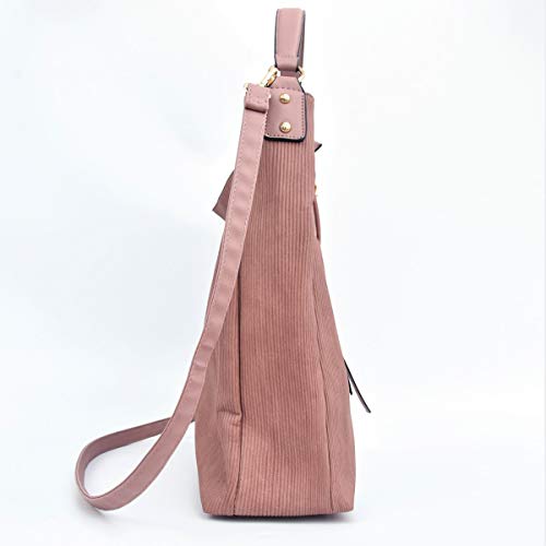 Hobo Bags for Women Leather Embossed Pink Large Crossbody Bag Womens Casual Hobo Purses and Handbags Tote Shoulder Bags