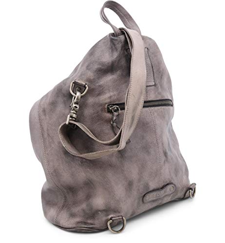 Bed|Stu Women’s Delta Leather Bag (GREY DIP DYE)