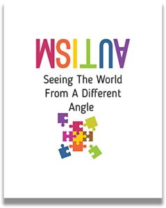 the world from a different angle | autism awareness decor | autism classroom | boho rainbow decor classroom | autism sign | autism art wall decor classroom | autistic decorations – 8×10 unframed print