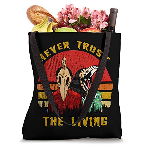 Never trust the living Retro Vintage creepy Goth grunge emo Tote Bag