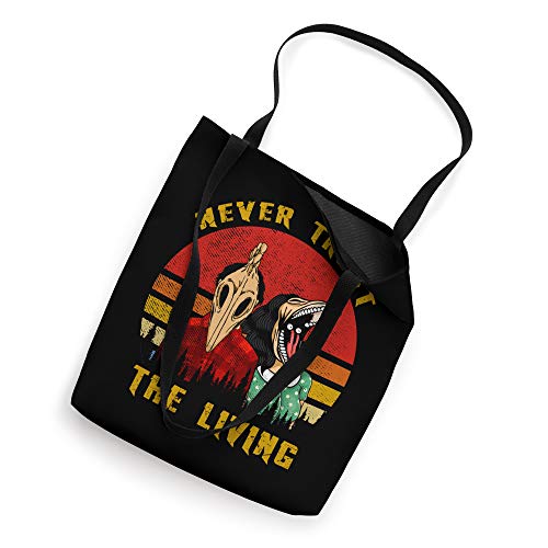 Never trust the living Retro Vintage creepy Goth grunge emo Tote Bag