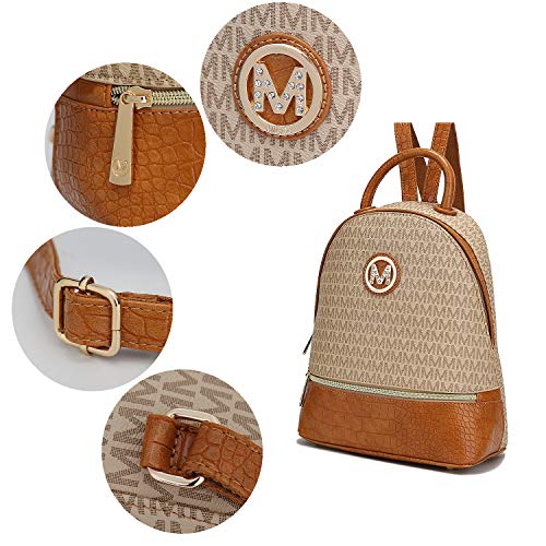 MKF Collection Backpack Purse for Women & Teen Girls – PU Leather Top-Handle - Travel Pocketbook Bag – Daypack