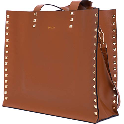 DASTI Carryall bandolera Cartera Mujer Moda Grandes Bolso Mustard Oversized Tot Hobo Tan Totes Minimalist Studded Rivets Handbag with Golden Stud