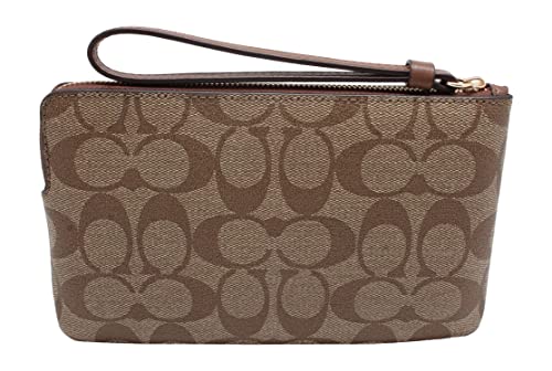 Large Corner Zip Wristlet In Signature Canvas