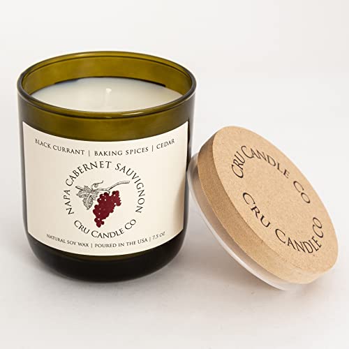 Cru Candle Co Wine-Scented Jar Candles - Perfect Gifts for Candle Lovers and Wine Lovers! (Multiple Scents)