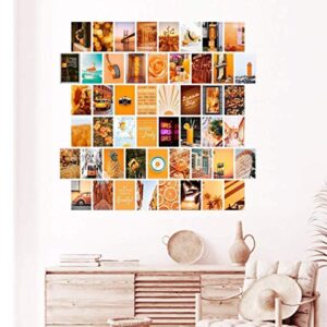 Orange Wall Collage Kit Aesthetic Pictures, Bedroom Decor for Teen Girls, Wall Collage Kit, Aesthetic Posters, Collage Kit for Wall Aesthetic, Wall Collage, Orange Wall Decor, Collage Kit