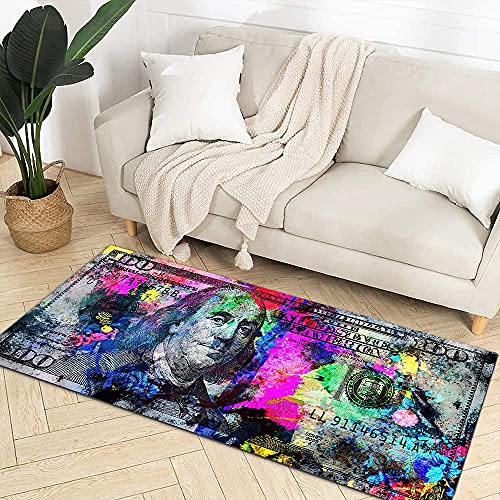 GUBIYU Modern Bathroom Rug Home Decor Carpet Runner Rugs Dollars Printed Carpet One Hundred Dollar 100 Bill Money Rug Carpets Floor Mat Kitchen Rug Toilet Anti-Slip Large Rug Floor Mat 24x59Inches