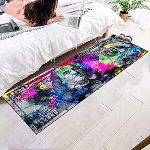 GUBIYU Modern Bathroom Rug Home Decor Carpet Runner Rugs Dollars Printed Carpet One Hundred Dollar 100 Bill Money Rug Carpets Floor Mat Kitchen Rug Toilet Anti-Slip Large Rug Floor Mat 24x59Inches