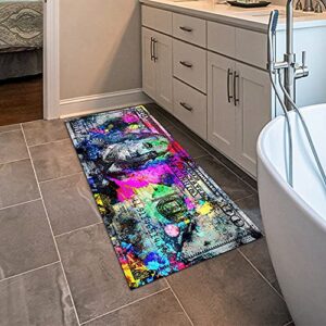 GUBIYU Modern Bathroom Rug Home Decor Carpet Runner Rugs Dollars Printed Carpet One Hundred Dollar 100 Bill Money Rug Carpets Floor Mat Kitchen Rug Toilet Anti-Slip Large Rug Floor Mat 24x59Inches