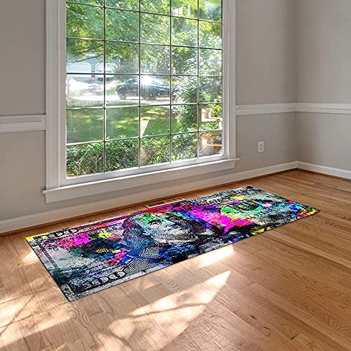 GUBIYU Modern Bathroom Rug Home Decor Carpet Runner Rugs Dollars Printed Carpet One Hundred Dollar 100 Bill Money Rug Carpets Floor Mat Kitchen Rug Toilet Anti-Slip Large Rug Floor Mat 24x59Inches