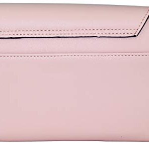 B BRENTANO Vegan Envelope Clutch Wallet Crossbody Purse with Chain Strap (Blush)