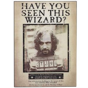 open road brands harry potter sirius wanted poster 3d wood wall decor – vintage harry potter wall art – have you seen this wizard?