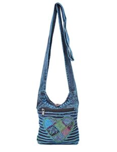 the collection royal heart embroidered mini crossbody bag