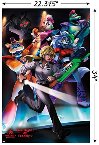 Trends International Five Nights at Freddy's: Security Breach - Group Wall Poster, 22.375" x 34", Unframed Version
