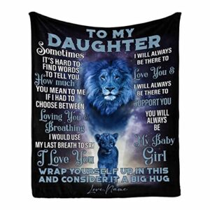 interestprint custom love blanket throw to my daughter from mom and dad, i will always be there to love & support you daughter blanket bed throws