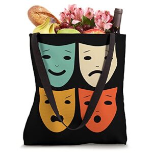 Vintage Theatre Masks Theater Actress Drama Actor Gift Tote Bag