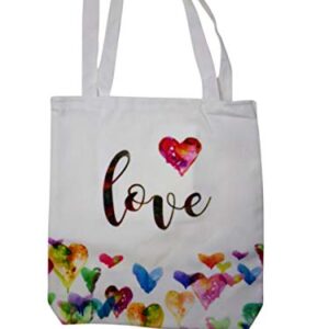 Inspirational Let Everything You Do Be Done In Love Tote Bag with Inside Pocket, 14 Inch