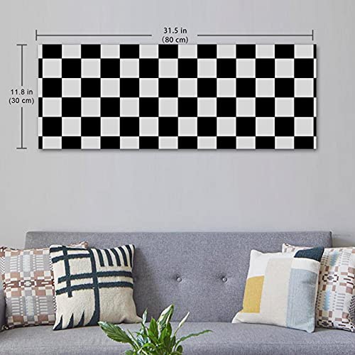 MAPOLO Classic Black White Checker Board Poster Decorative Painting Canvas Art Poster Wall Art Picture Print Modern Gallery Family Bedroom Home Decor Posters