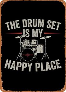 laqii metal signs drums player music gift room decor wall decor novelty gift musical photo 8 x 12 inch