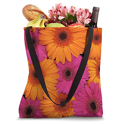 Pink and Orange Gerber Daisy Flower Floral Daisies Gerbera Tote Bag