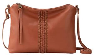 the sak briar leather crossbody chestnut one size