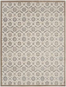 kathy ireland grand villa french country cream 8′ x 10′ area -rug, easy -cleaning, non shedding, bed room, living room, dining room, kitchen (8×10)