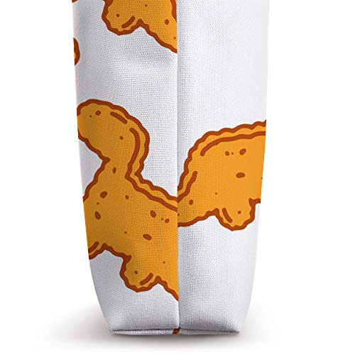 Cute Dino T-Rex Chicken Nugget Pattern Funny Tyrannosaurus Tote Bag