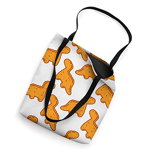 Cute Dino T-Rex Chicken Nugget Pattern Funny Tyrannosaurus Tote Bag