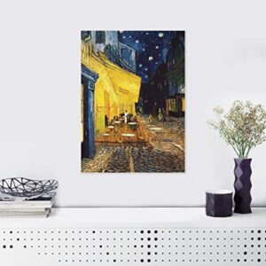 PalaceLearning Cafe Terrace at Night Poster by Vincent Van Gogh - 1881 - Fine Art Print - The Cafe Terrace on The Place du Forum (Laminated, 18" x 24")