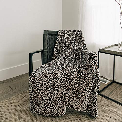 GRACED SOFT LUXURIES Throw Blanket Fleece Minky Microfiber Soft Throw (Leopard, XL Throw | Twin Size 60" x 80")