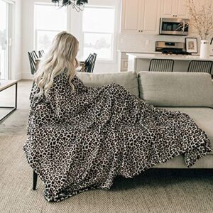 GRACED SOFT LUXURIES Throw Blanket Fleece Minky Microfiber Soft Throw (Leopard, XL Throw | Twin Size 60" x 80")