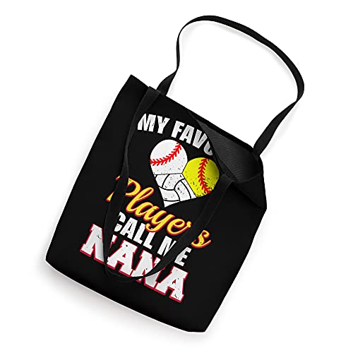 My Favorite Players Baseball Softball Volleyball Nana Tote Bag