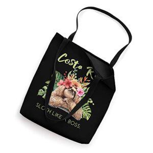 Costa Rica Sloth Like a Boss Vacation Souvenir Tote Bag