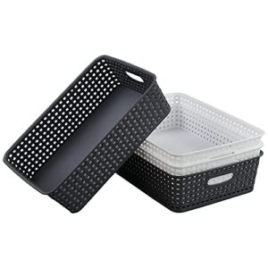 vcansay plastic storage basket tray, 4 packs